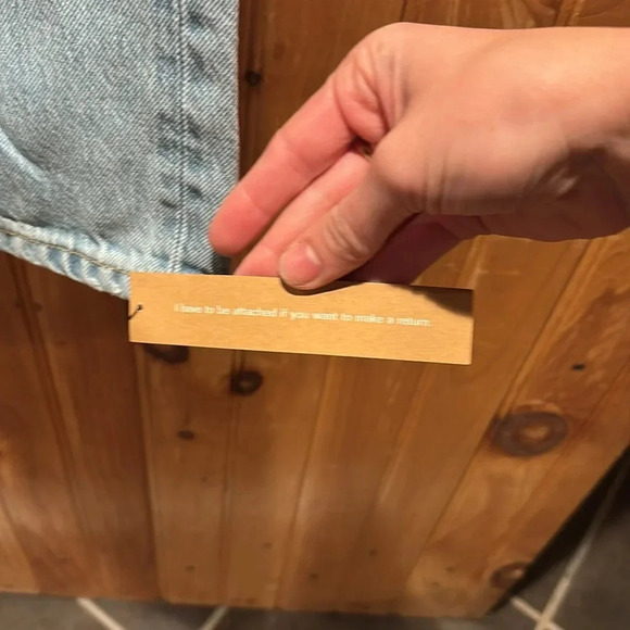 New REFORMATION Cynthia high rise patchwork jeans - Picture 4 of 9